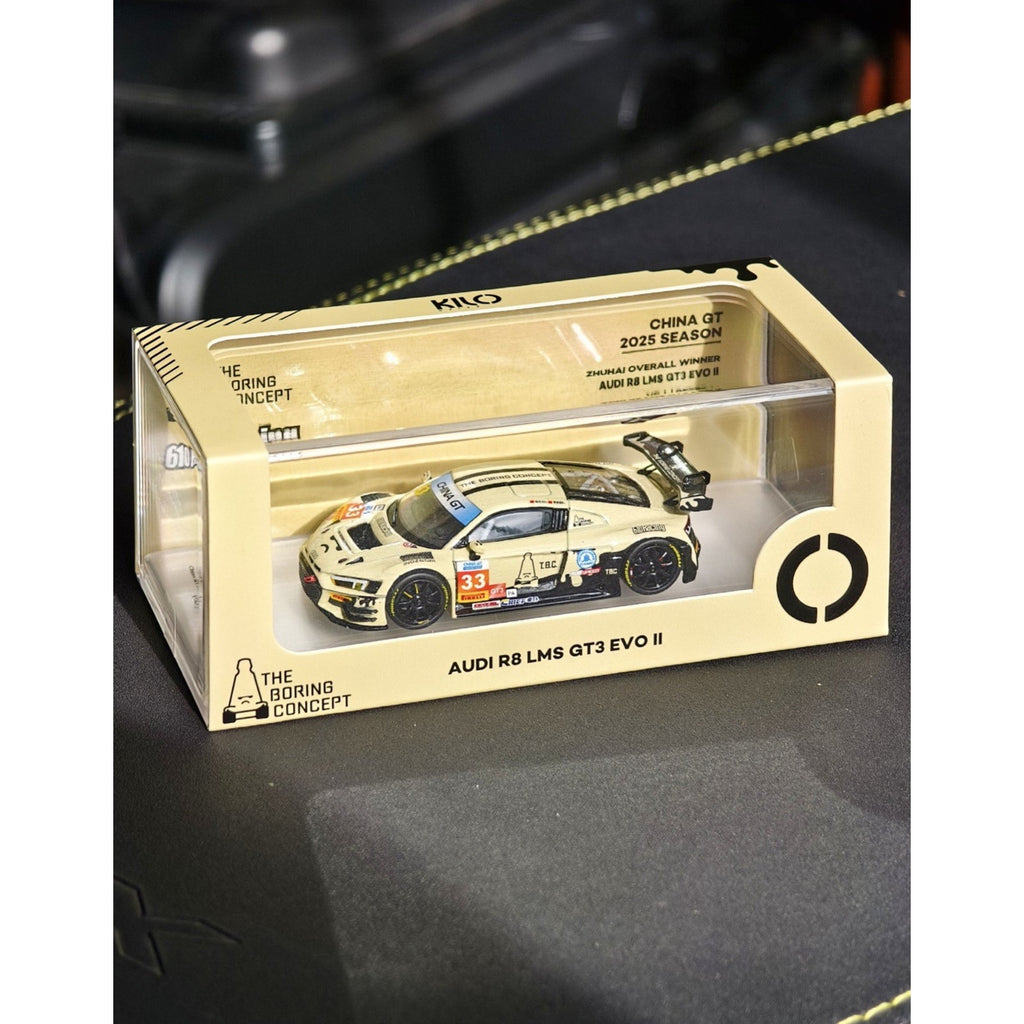 Kilo 1:64 Beige R8 LMS GT3 EVO II #33 Sports Model Diecast Metal Car US Shipping
