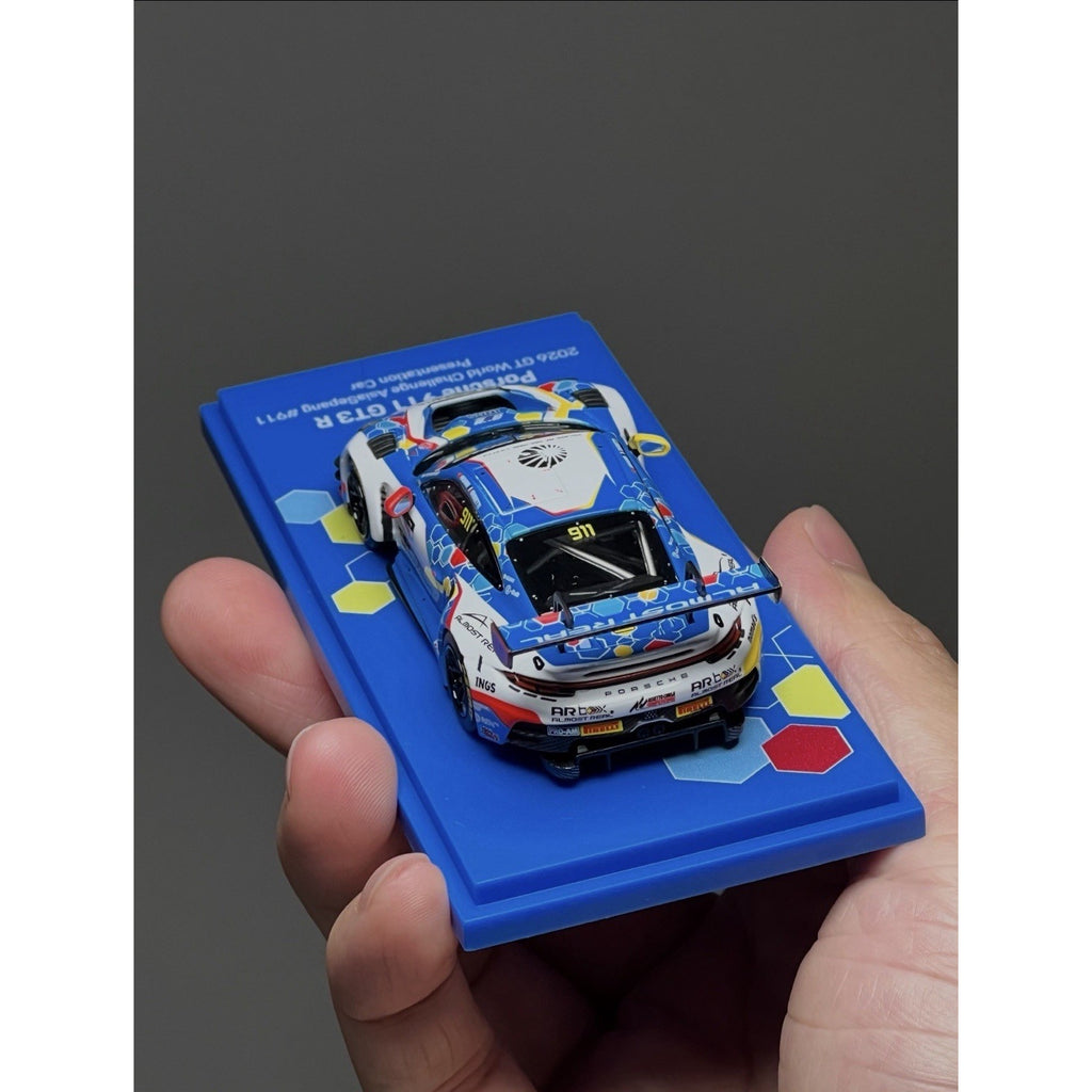 ARbox 1/64 Porsche 911 GT3 R Alloy Racing Car Model Premium Acrylic Diecast New