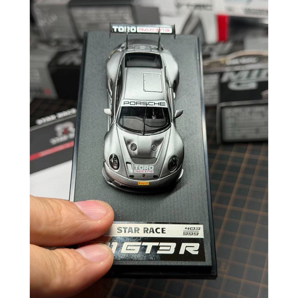 Star Race 911 Porsche 911 GT3 1/64 Limited 999 Silver diecast acrylic