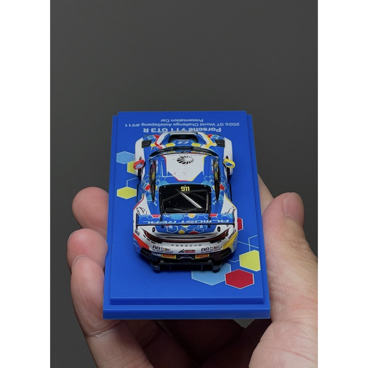 ARbox 1/64 Porsche 911 GT3 R Alloy Racing Car Model Premium Acrylic Diecast New