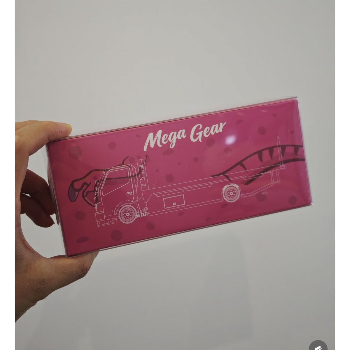 Mega Gear 1:64 Dinosaur H300 Custom Tow Flatbed Truck GREEN PINK BLACK SET