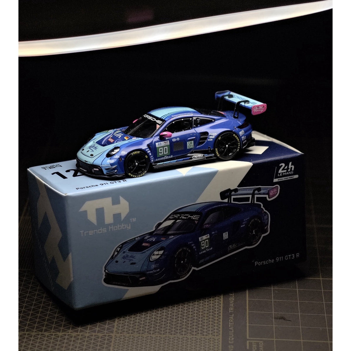 PORSCHE 911 GT3 R (992) #90 "24H LE MANS" (2025) 1/64 BY TRENDS HOBBY 241084-I