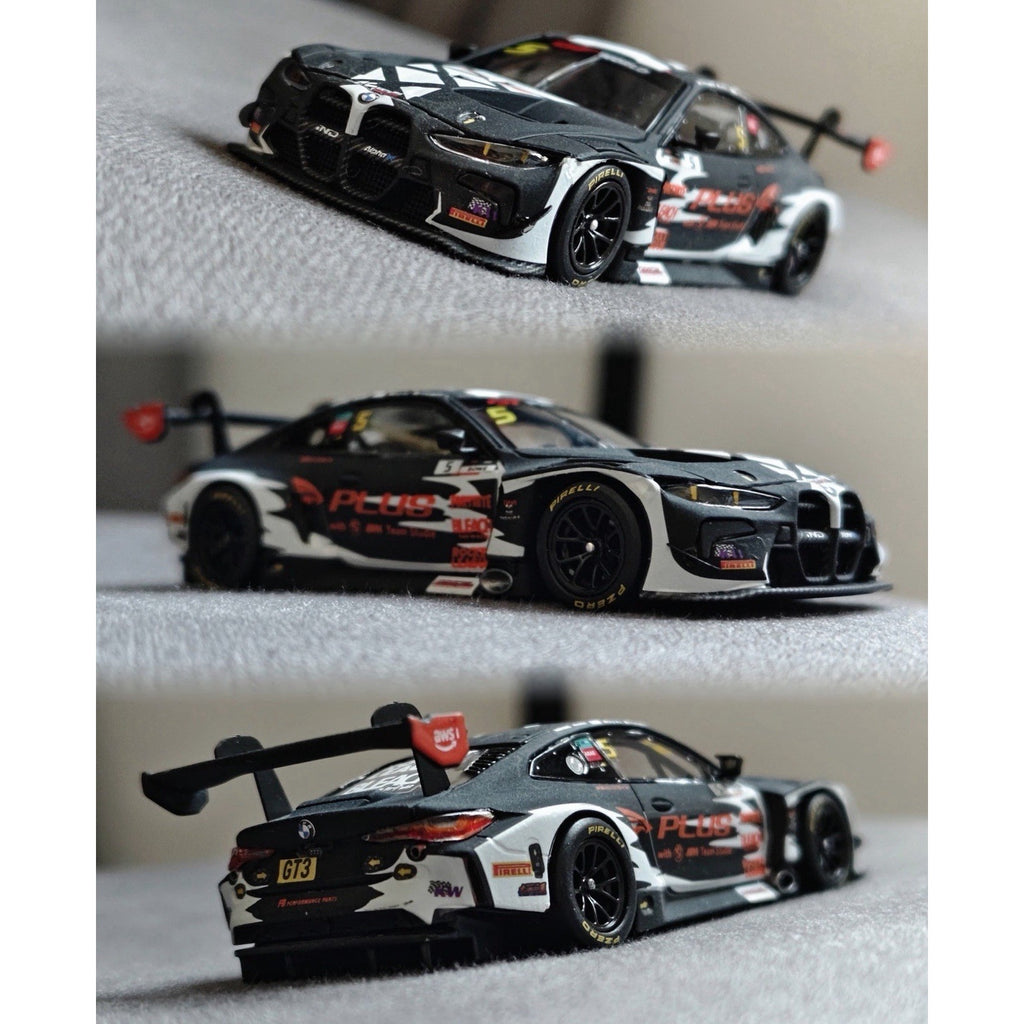 MINITRACK 1:64 BMW M4 GT3 Racing Car Model Diecast Metal Carbon black reaper