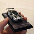 MINITRACK 1:64 BMW M4 GT3 Racing Car Model Diecast Metal Base Carbon Silver