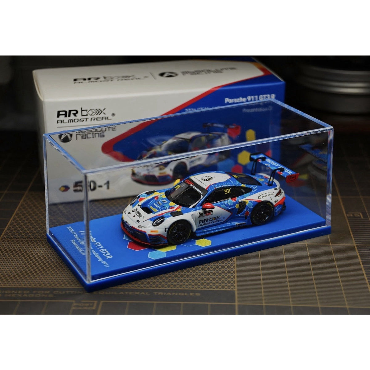 ARbox 1/64 Porsche 911 GT3 R Alloy Racing Car Model Premium Acrylic Diecast New