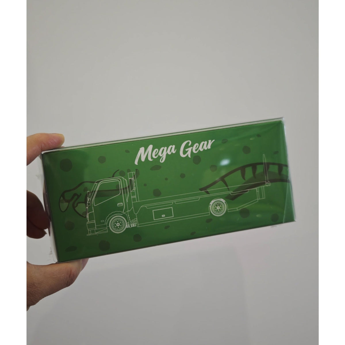 Mega Gear 1:64 Dinosaur H300 Custom Tow Flatbed Truck GREEN PINK BLACK SET