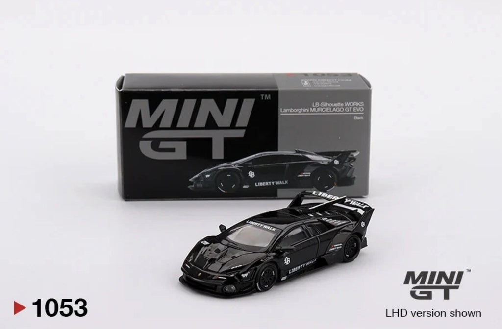 MINI GT 1053 LB-Silhouette WORKS Lamborghini MURCIELAGO GT EVO Black LHD Lbwk