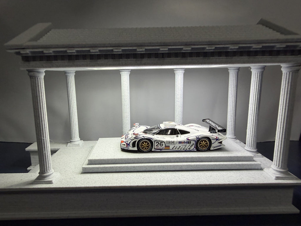TH 1:64 White 1998 911 Gt1 LM #26 Racing Sports Model Diecast Metal Car